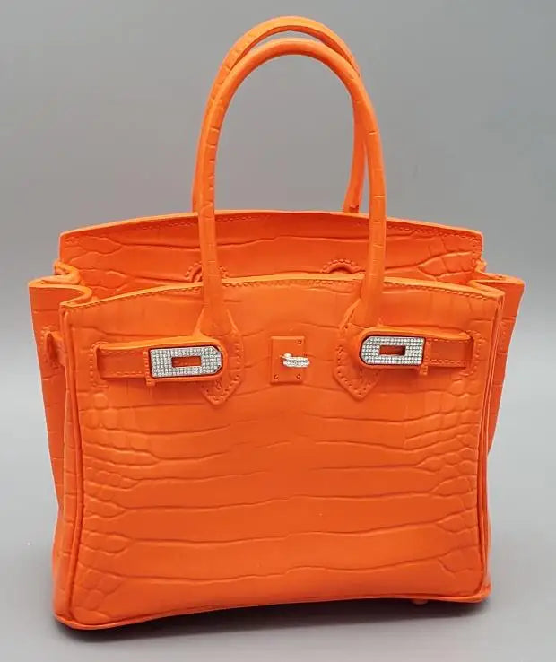 Luxury Handbag Flowers Vase (Orange)