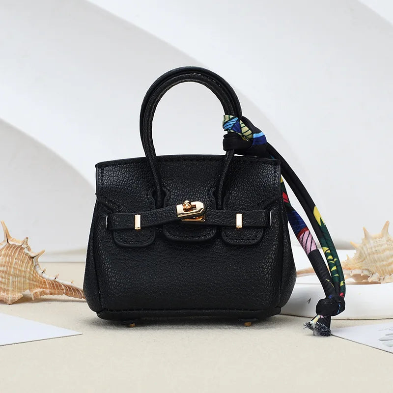 Mini Handbag Bag Charm (Grey)