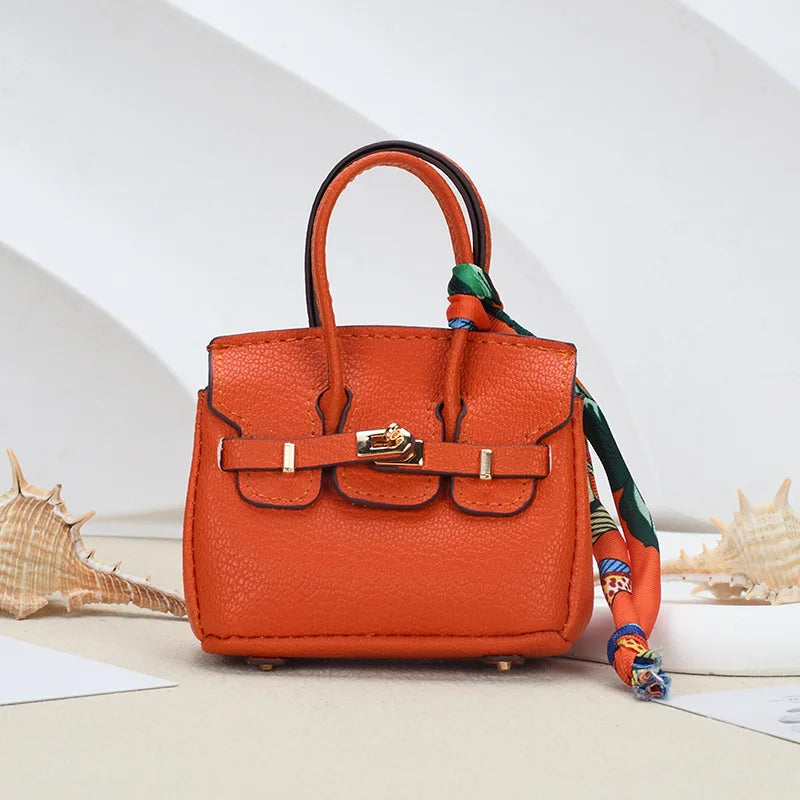 Mini Handbag Bag Charm (Orange)