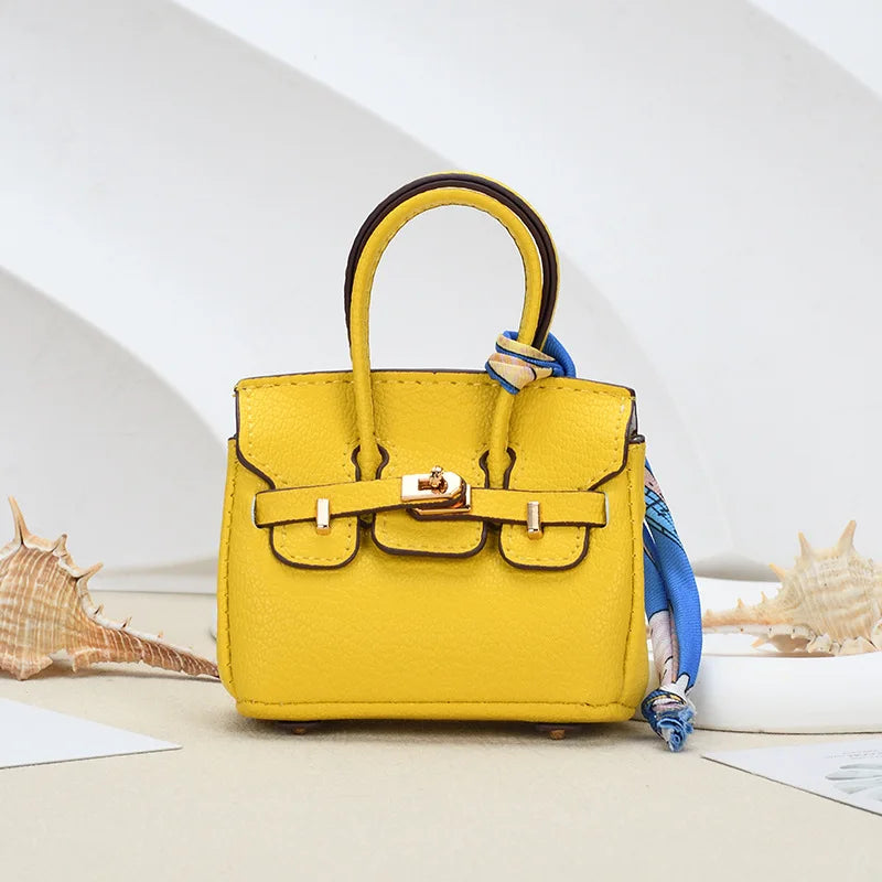 Mini Handbag Bag Charm (Yellow)