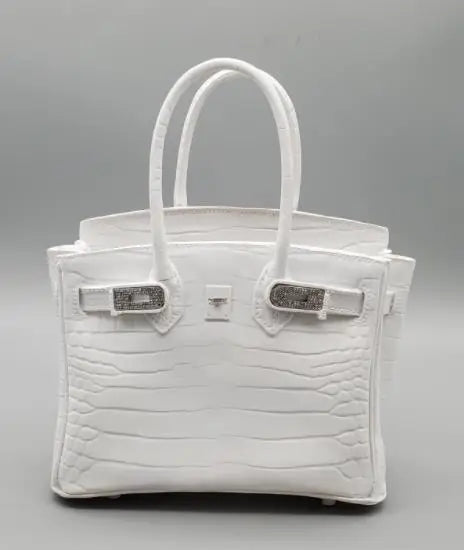 Luxury Handbag Flowers Vase (White)